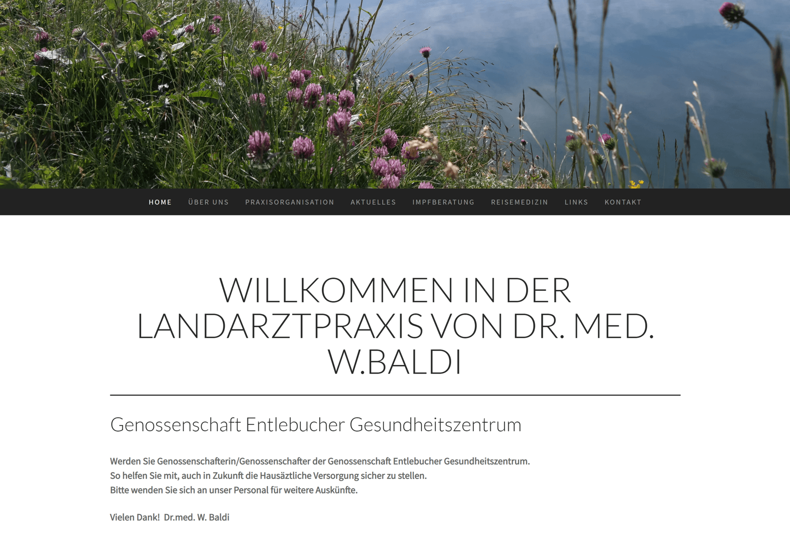 screenshot landarzt-baldi.ch